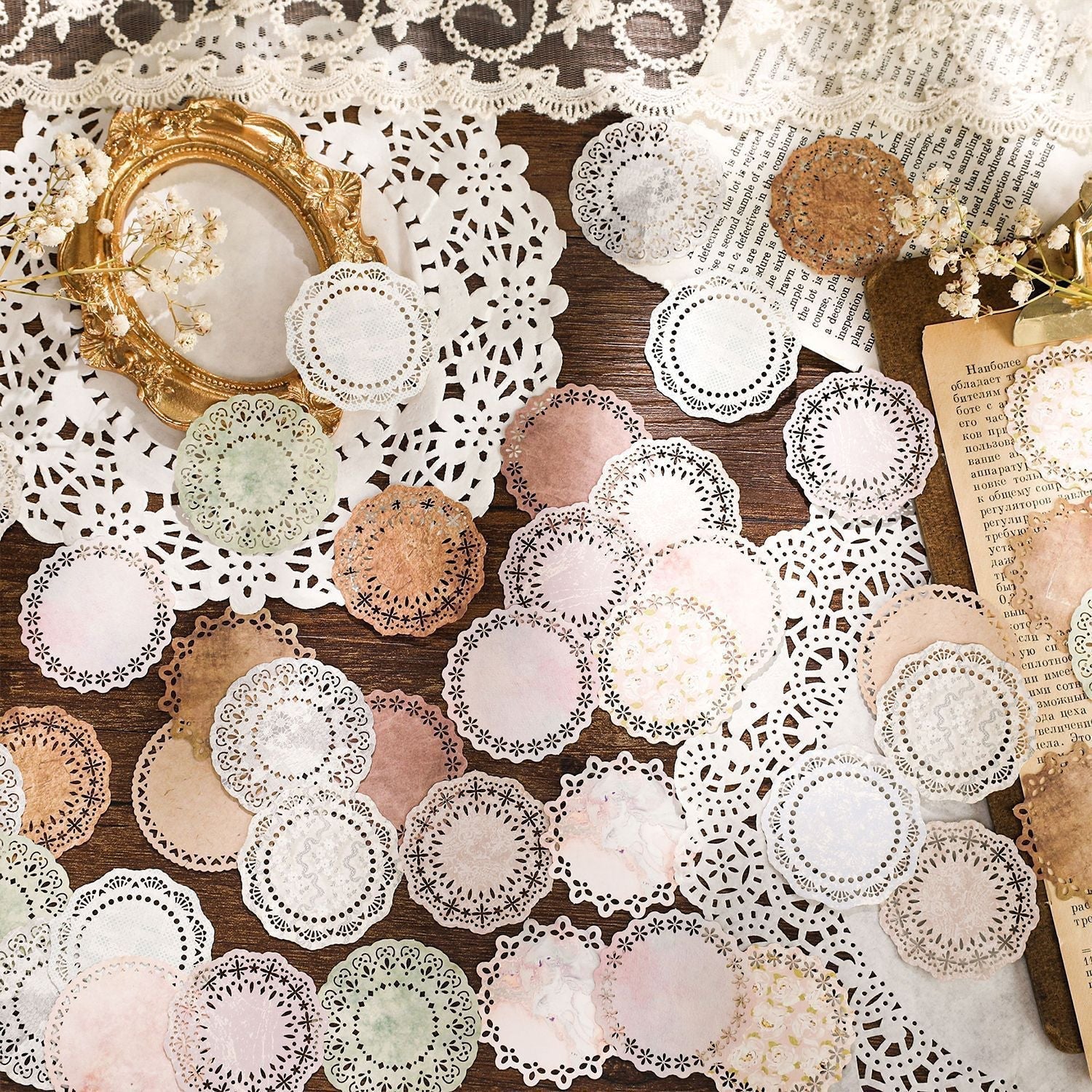 Vintage Lace Die-Cut Sticker Set
