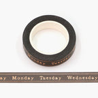 Days Of The Week Washi Tape