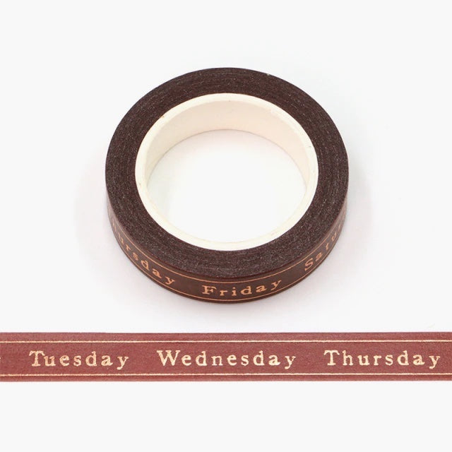 Days Of The Week Washi Tape