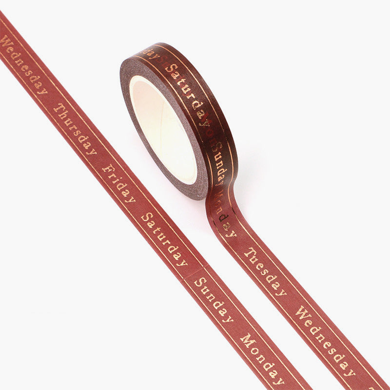 Days Of The Week Washi Tape