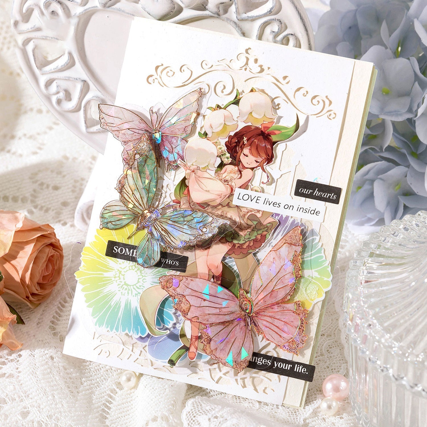Die-Cut Holo Butterfly Stickers