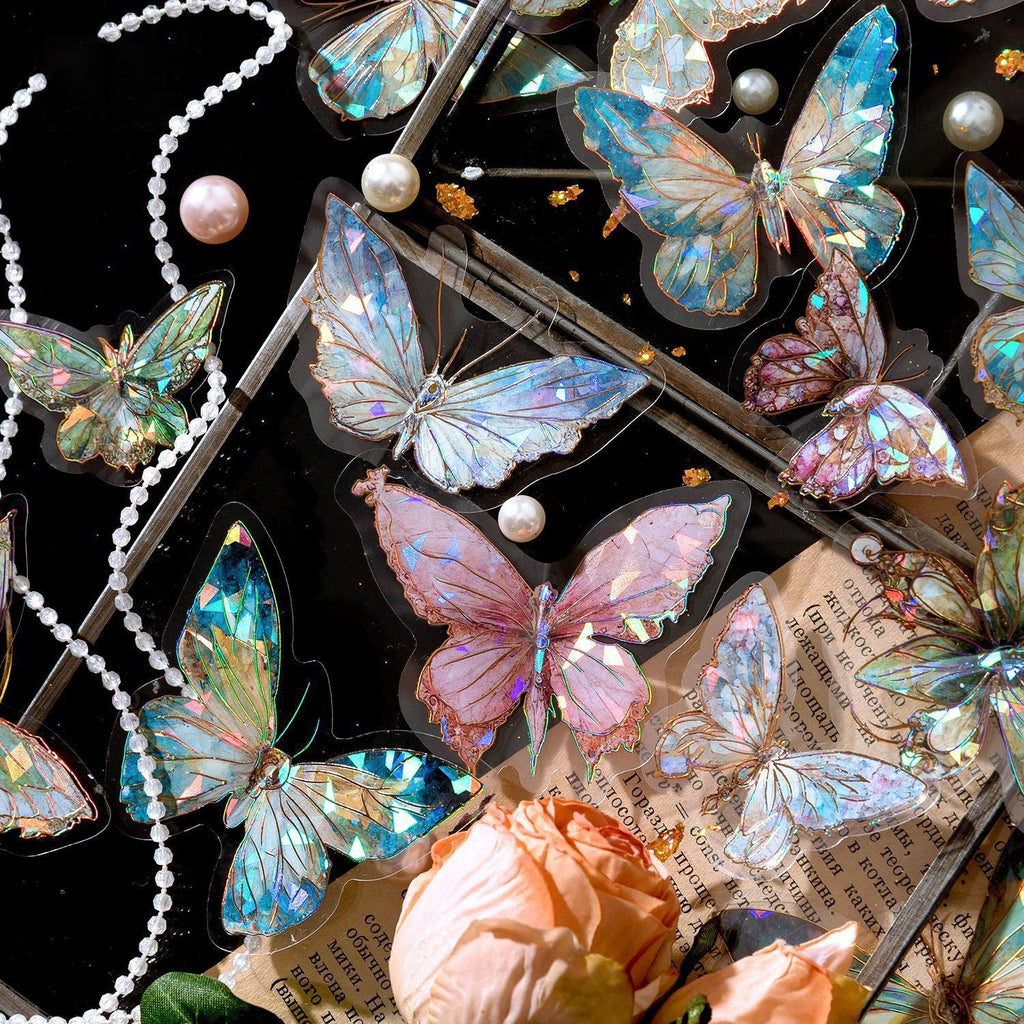Die-Cut Holo Butterfly Stickers