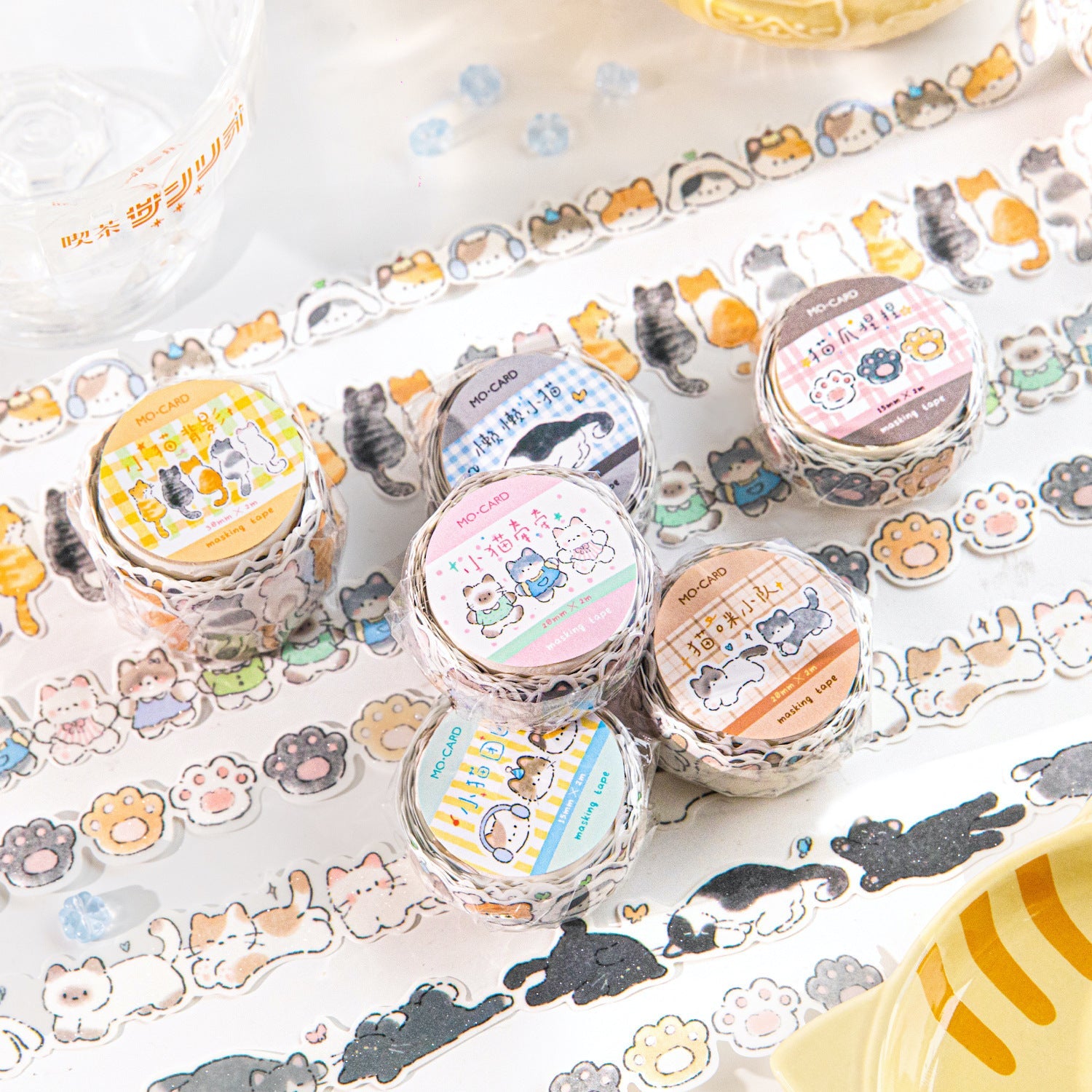Doki-Doki Kitty Die-Cut Masking Tapes