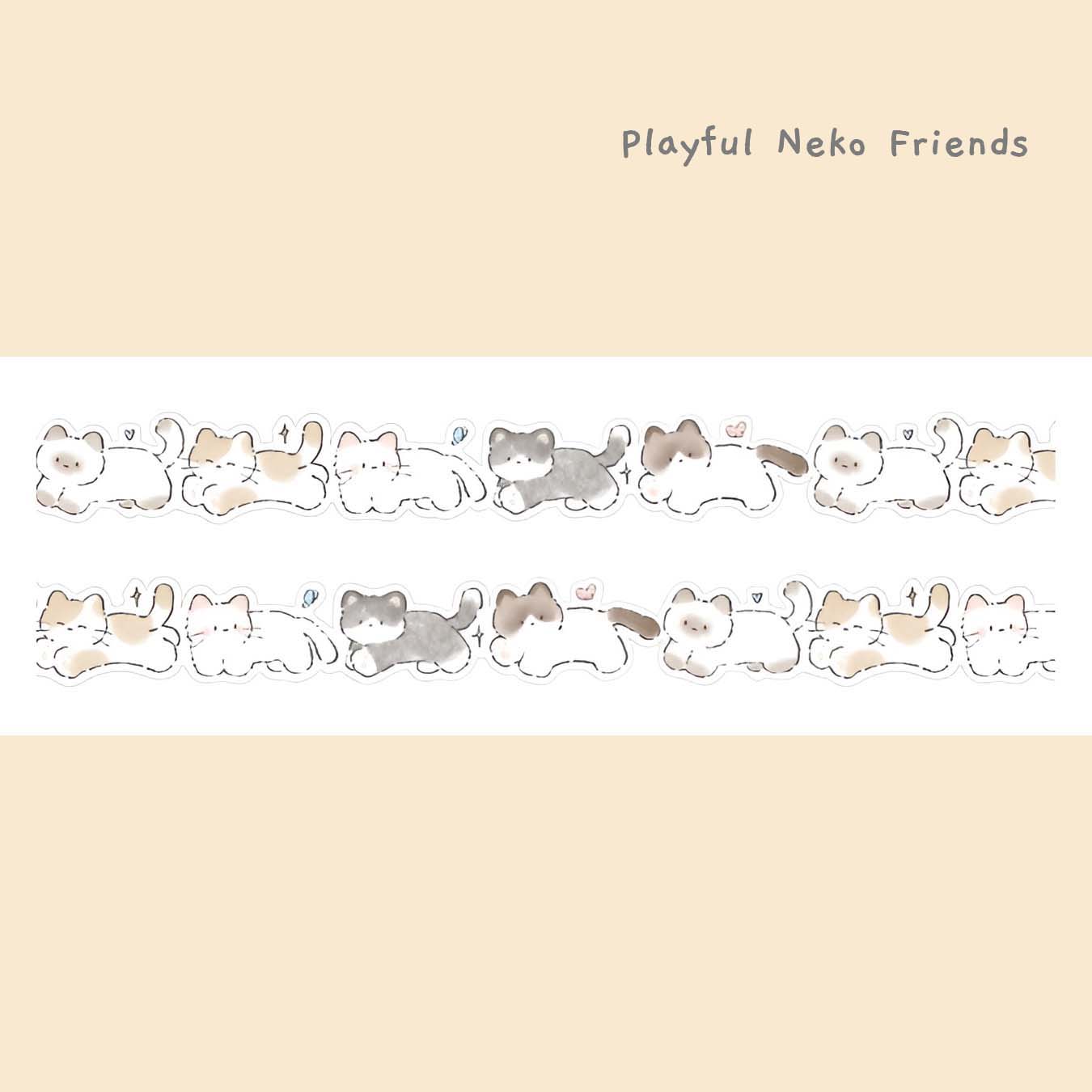 Doki-Doki Kitty Die-Cut Masking Tapes