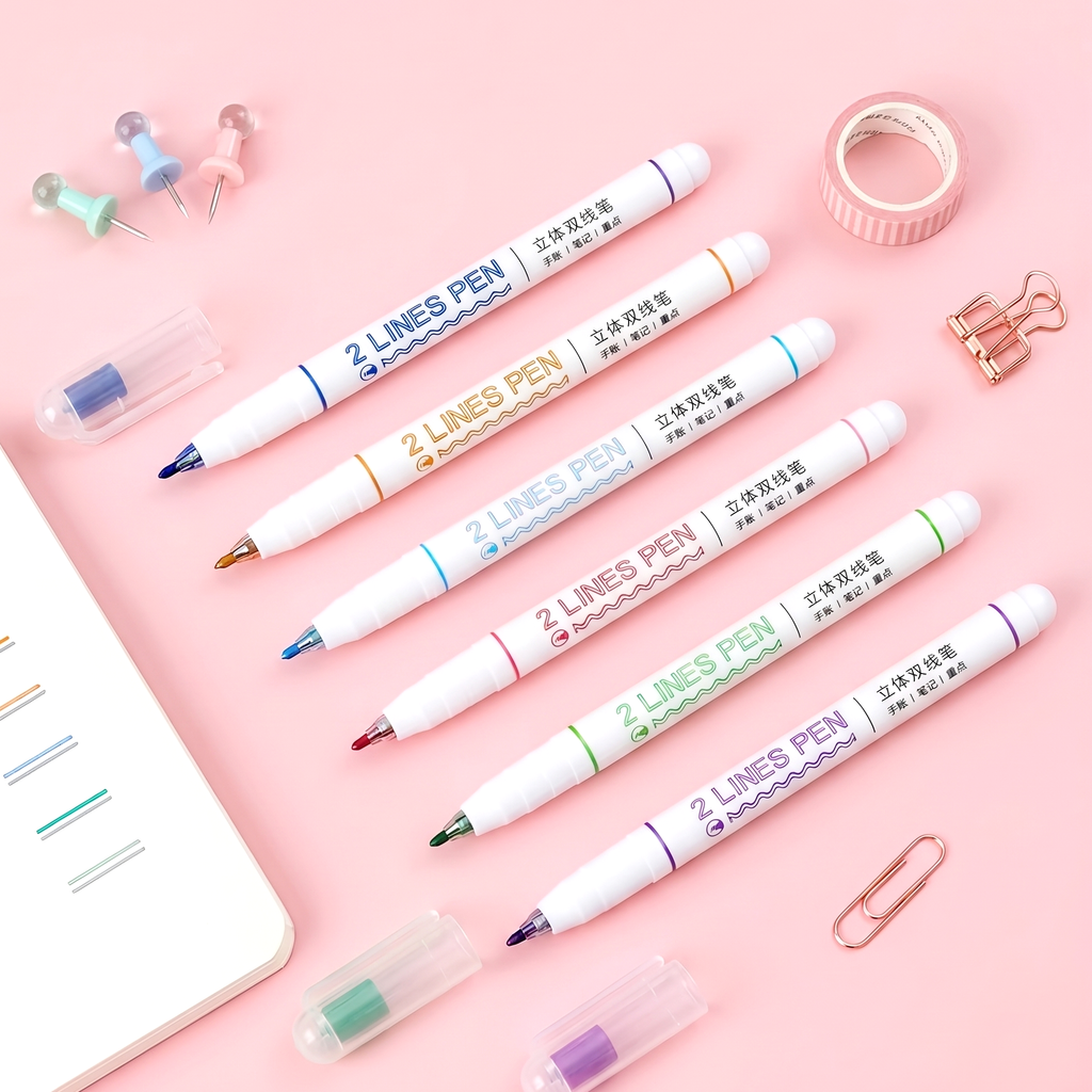 Double Line Color Pen
