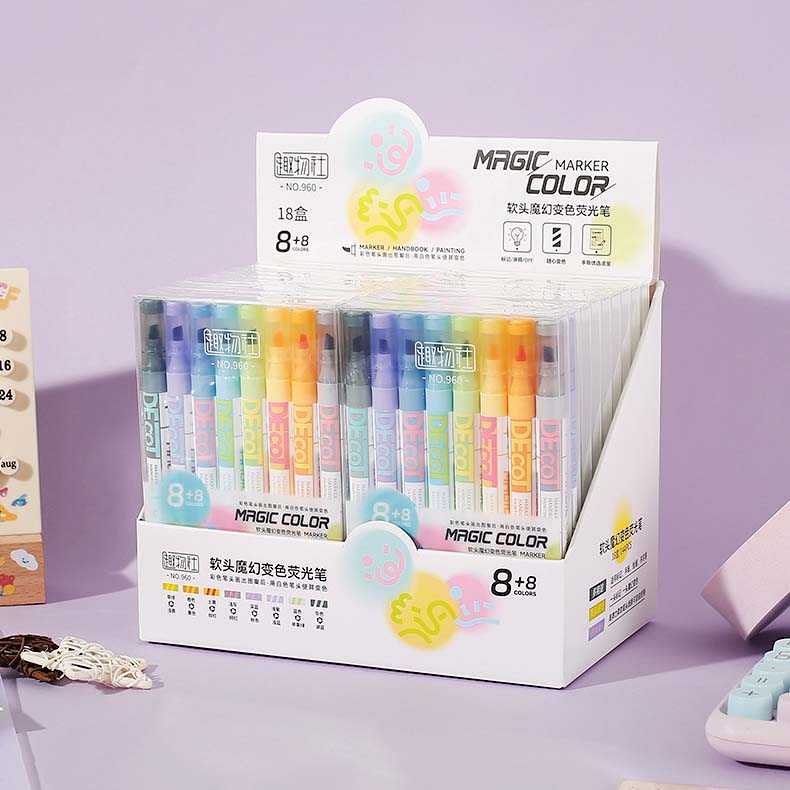 DreamShift DecoT Magic Double-Sided Color Markers - Set of 8
