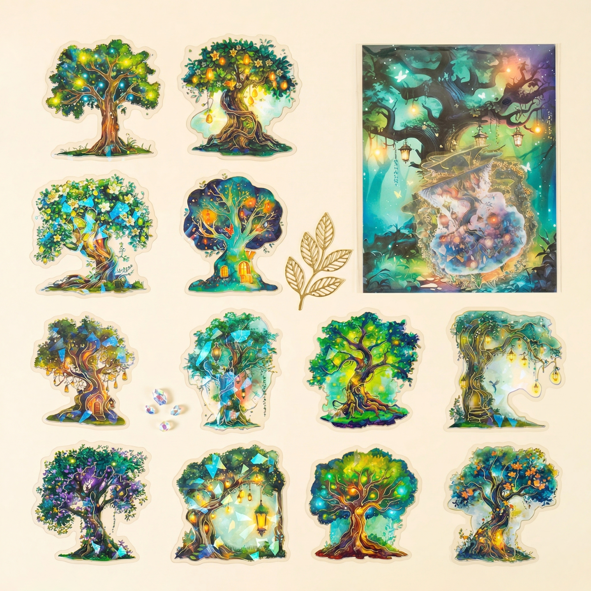 Enchanted Forest Holo Stickers