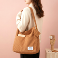 Everyday Corduroy Shoulder Tote