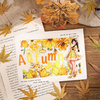 Autumn Leaves Long Strip Stickers - 6 Foil Strips