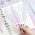 Pastel Feather Gel Pen – Soft Grip Writing Pen