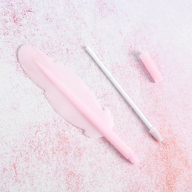 Pastel Feather Gel Pen – Soft Grip Writing Pen