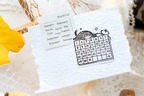 Feline Journal Wooden Stamp