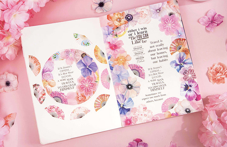 Floral Blossom Washi Sticker Roll