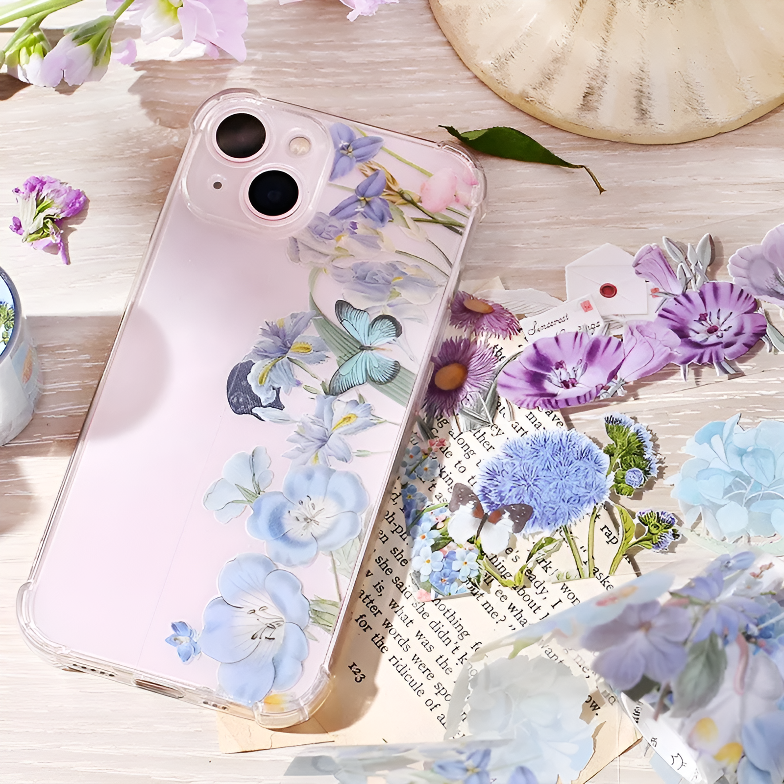Flower Garden Clear Masking Tapes