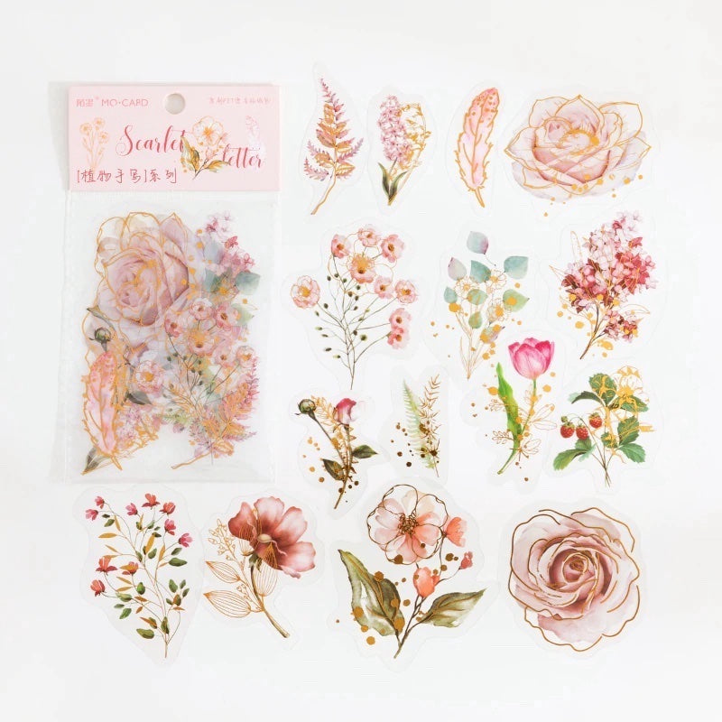 Secret Letters Floral Stickers