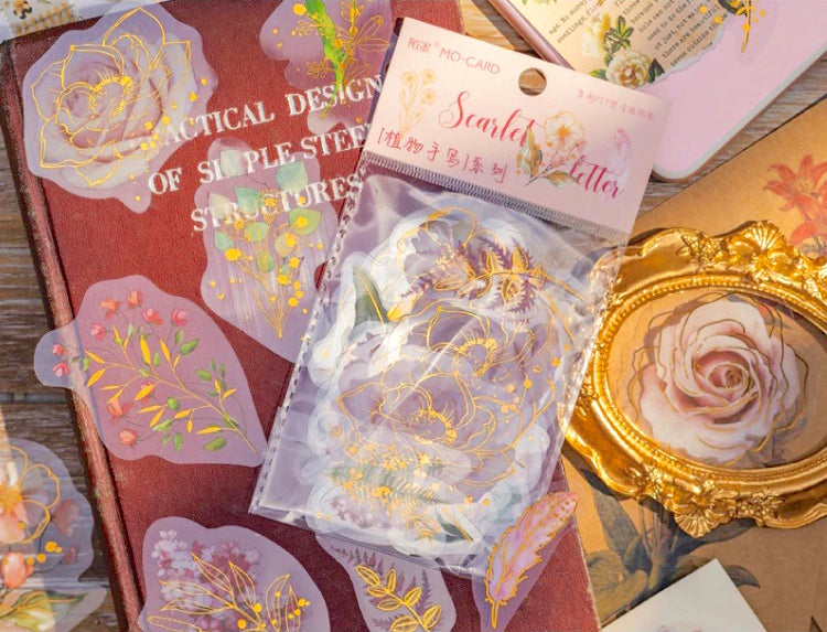 Secret Letters Floral Stickers