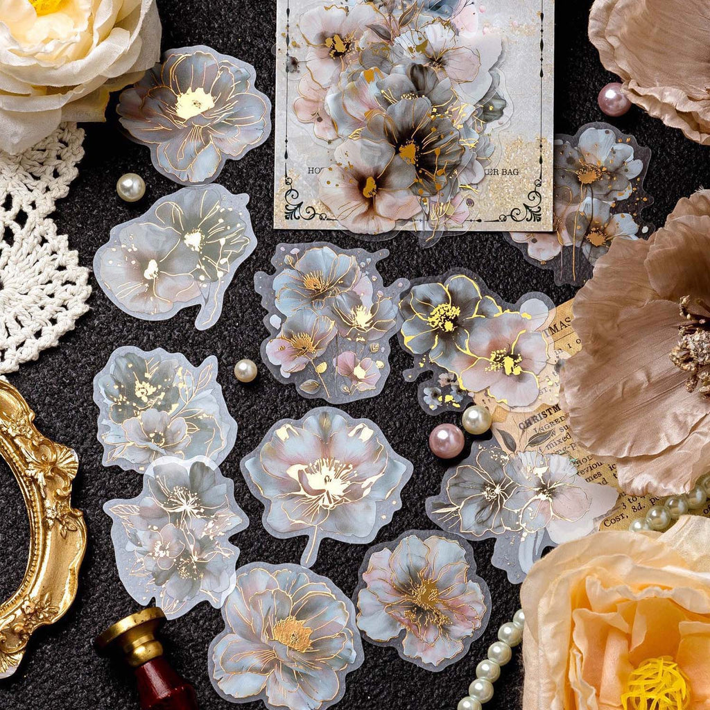 Floral Whispers Bronzing Stickers