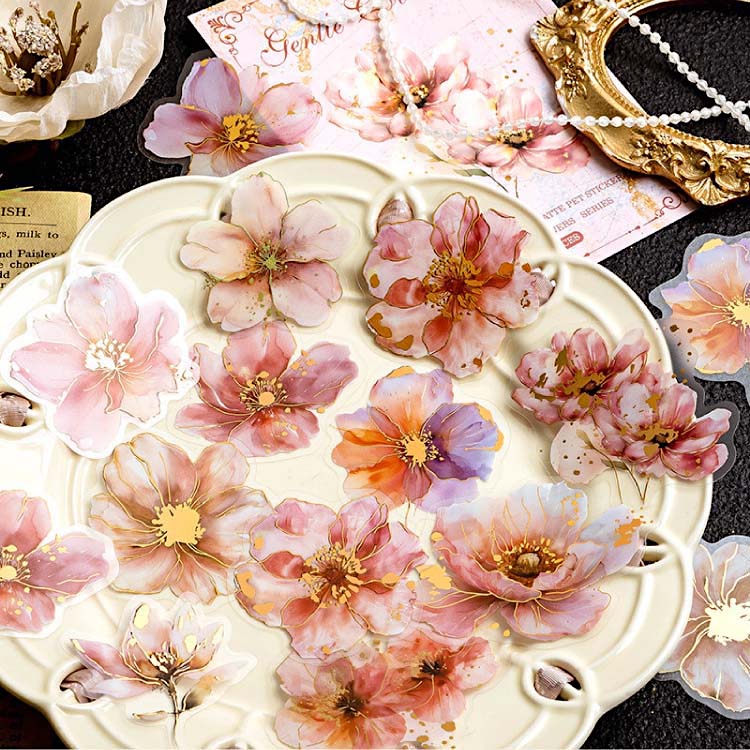 Floral Whispers Bronzing Stickers