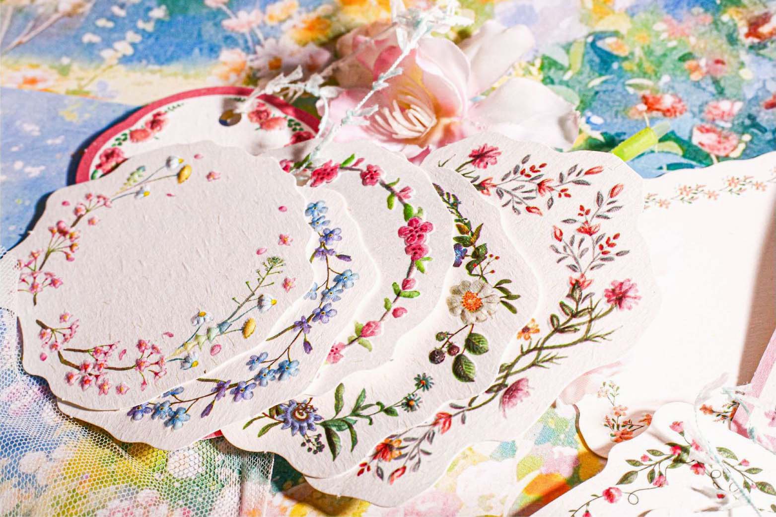 Floral Wreath Series Decorative Paper