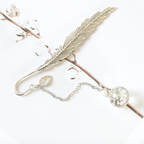 Feather and Flower Pendant Bookmark
