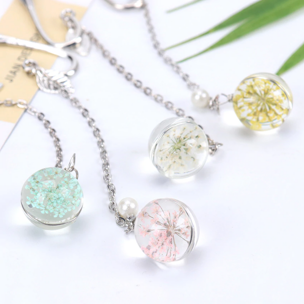 Feather and Flower Pendant Bookmark