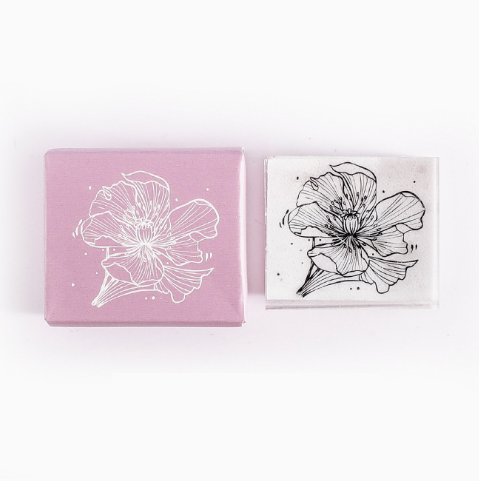 Flower Garden Rubber Stamp - Iris