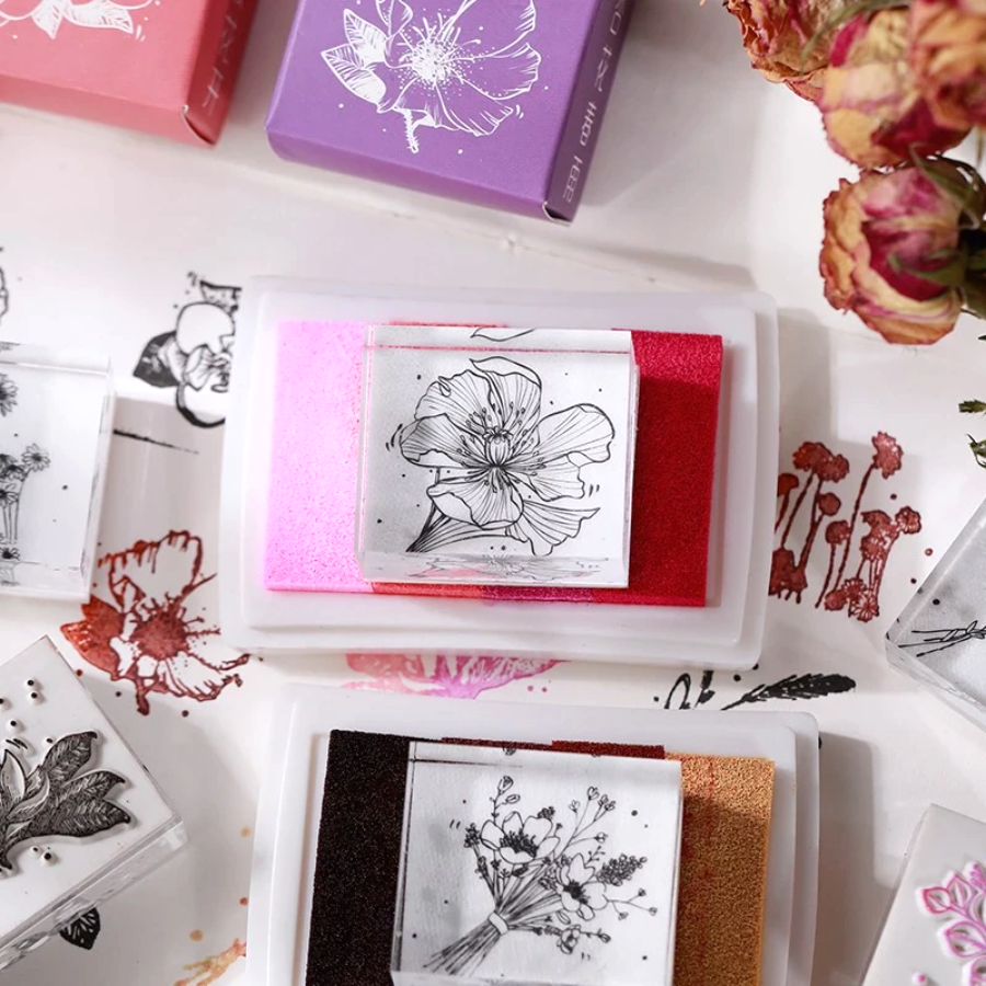 Flower Garden Rubber Stamp - Rose