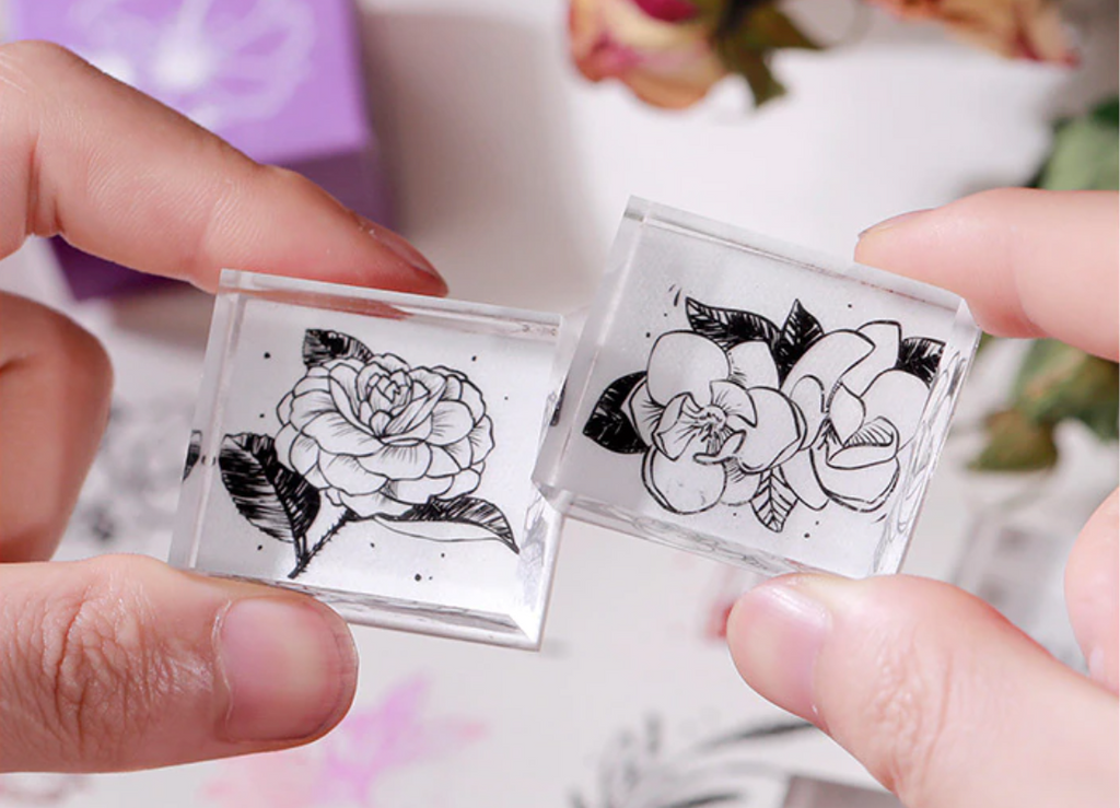 Flower Garden Rubber Stamp - Iris