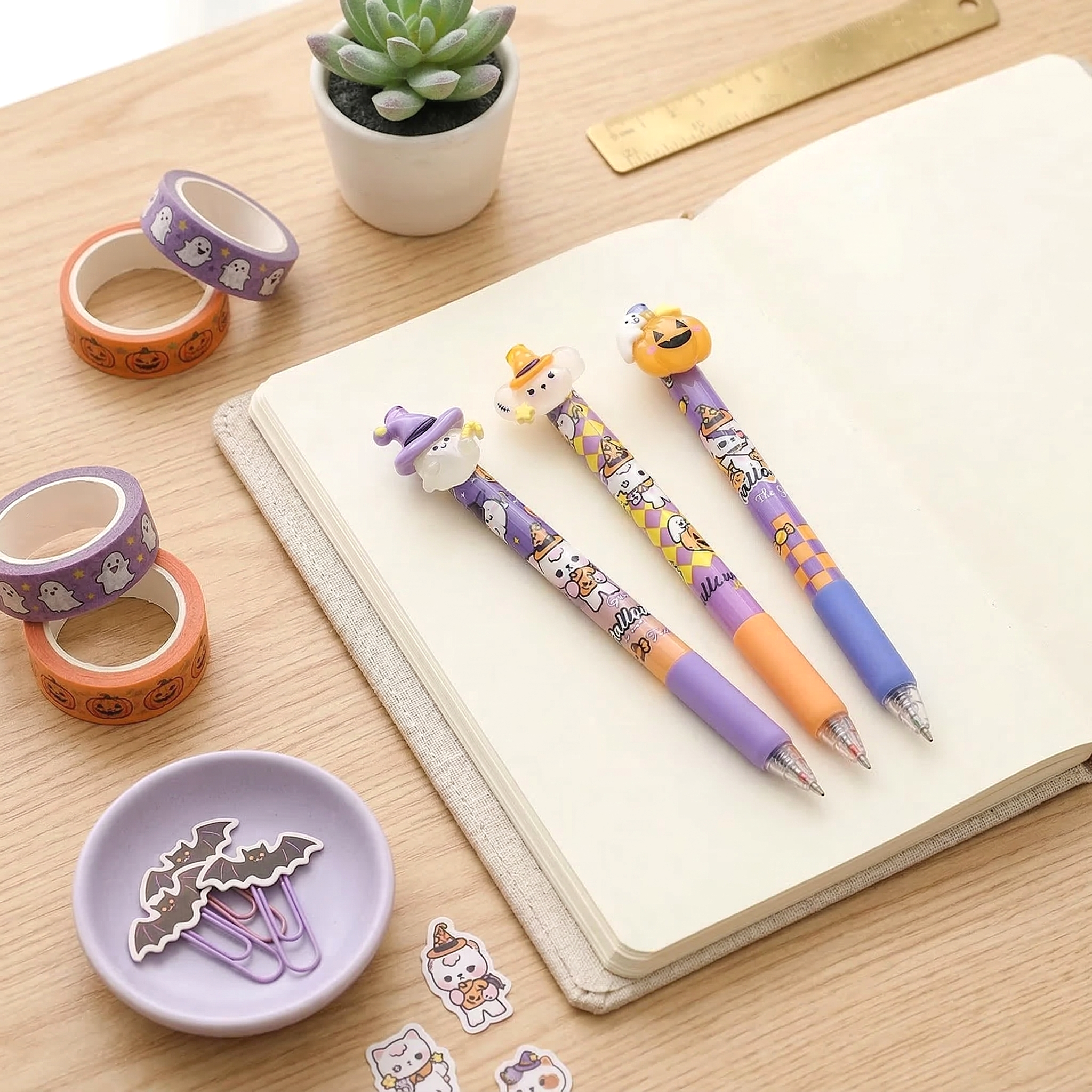 Fluorescent Halloween Gel Pens