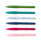 Fude Touch Sign Pen - 6 Color Set - Adult Dark