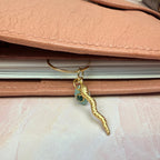 Good Witch Amazonite Evil Eye and Brass Serpent Planner Charm