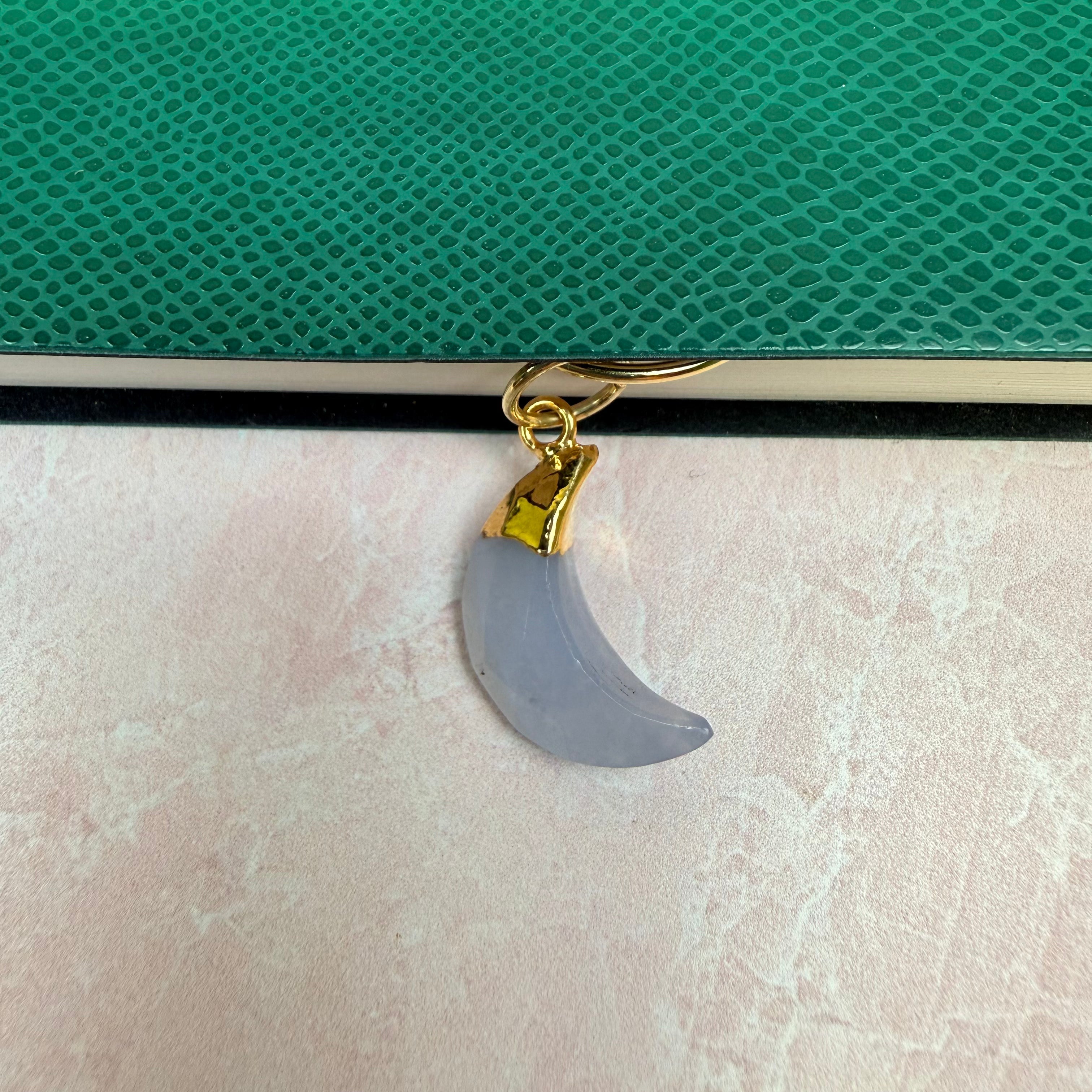 Good Witch Blue Lace Agate Moon Planner Charm