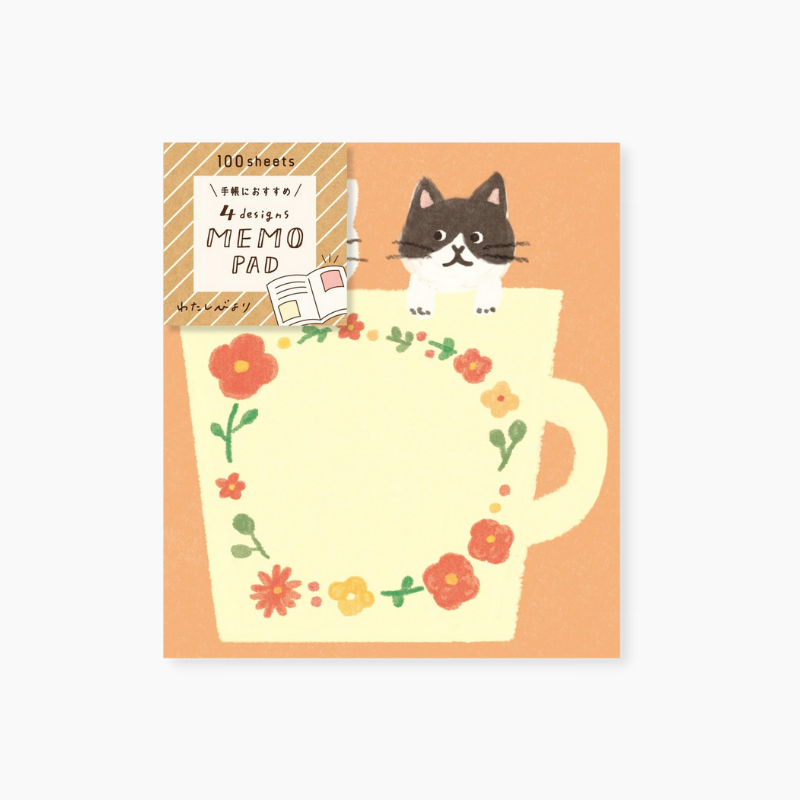 Furukawashiko 4 Designs Memo Pad - Cat