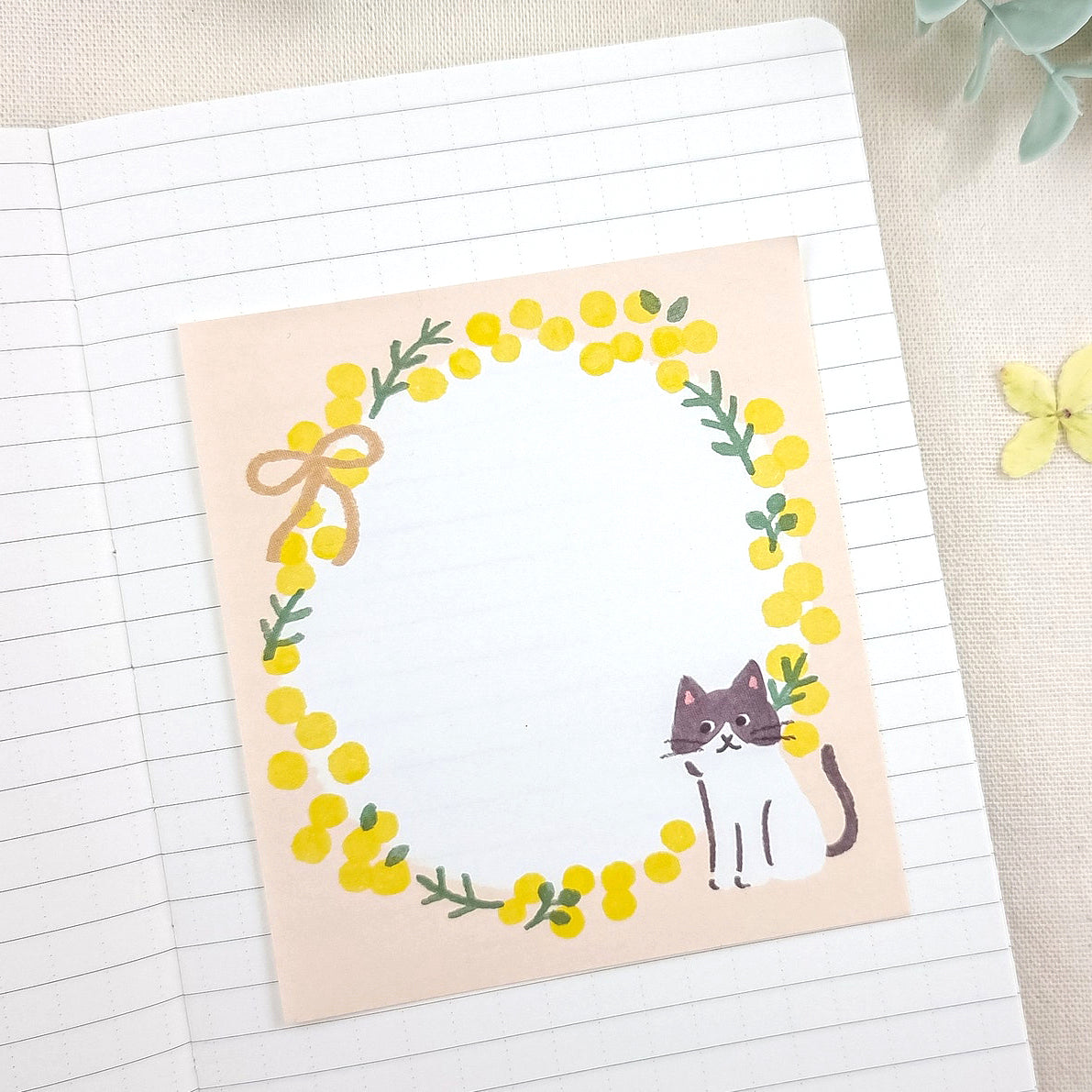 Furukawashiko 4 Designs Memo Pad - Cat