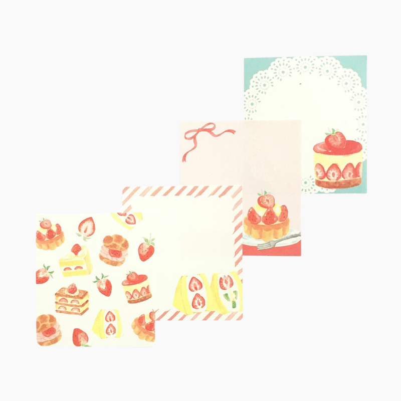 Furukawashiko 4 Designs Memo Pad - Desserts
