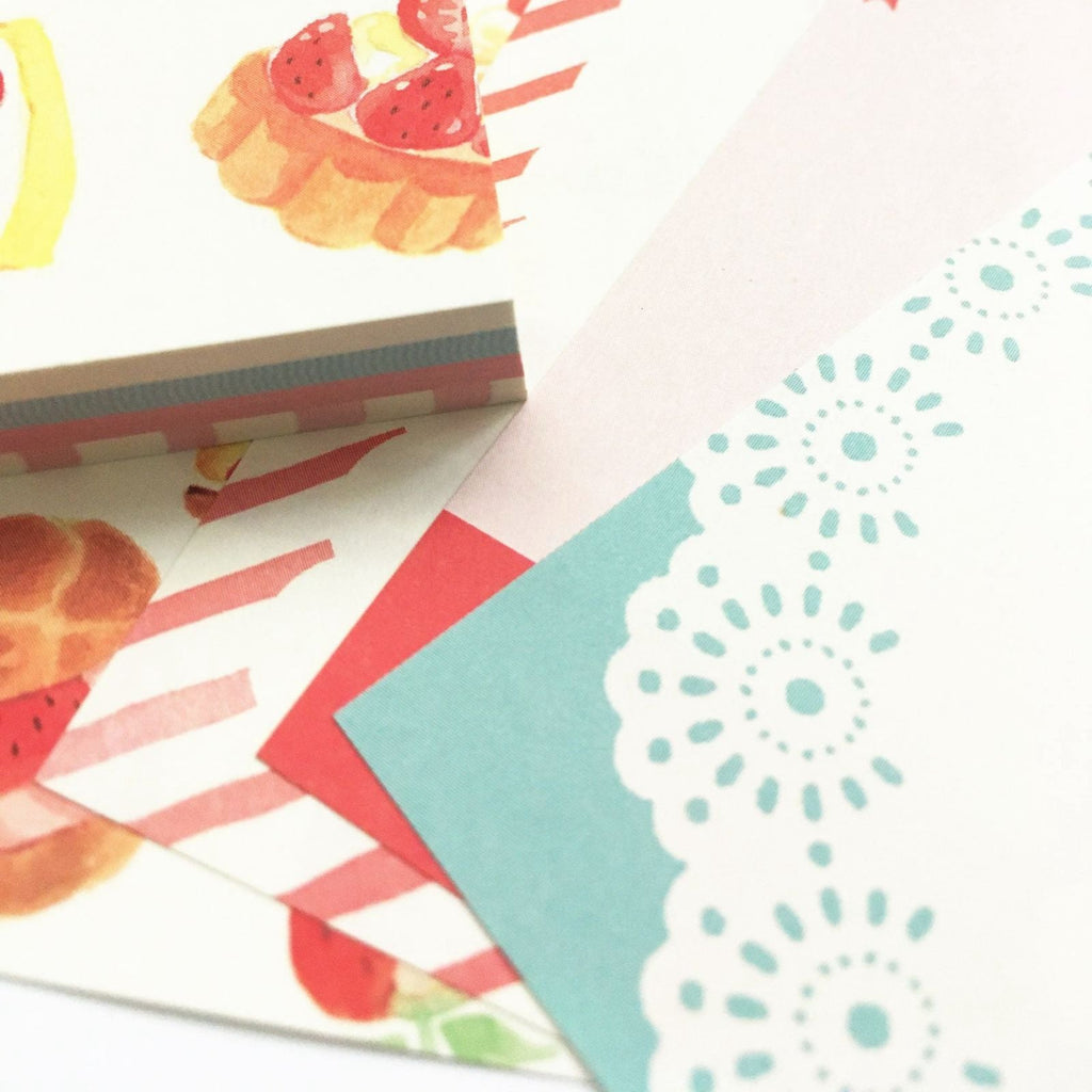 Furukawashiko 4 Designs Memo Pad - Desserts