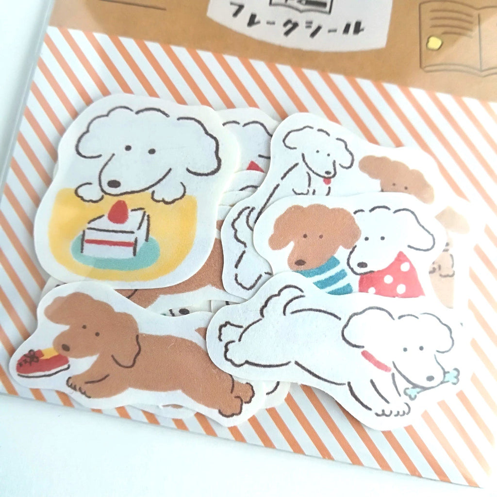 Furukawashiko Flake Stickers - Relaxed Dog