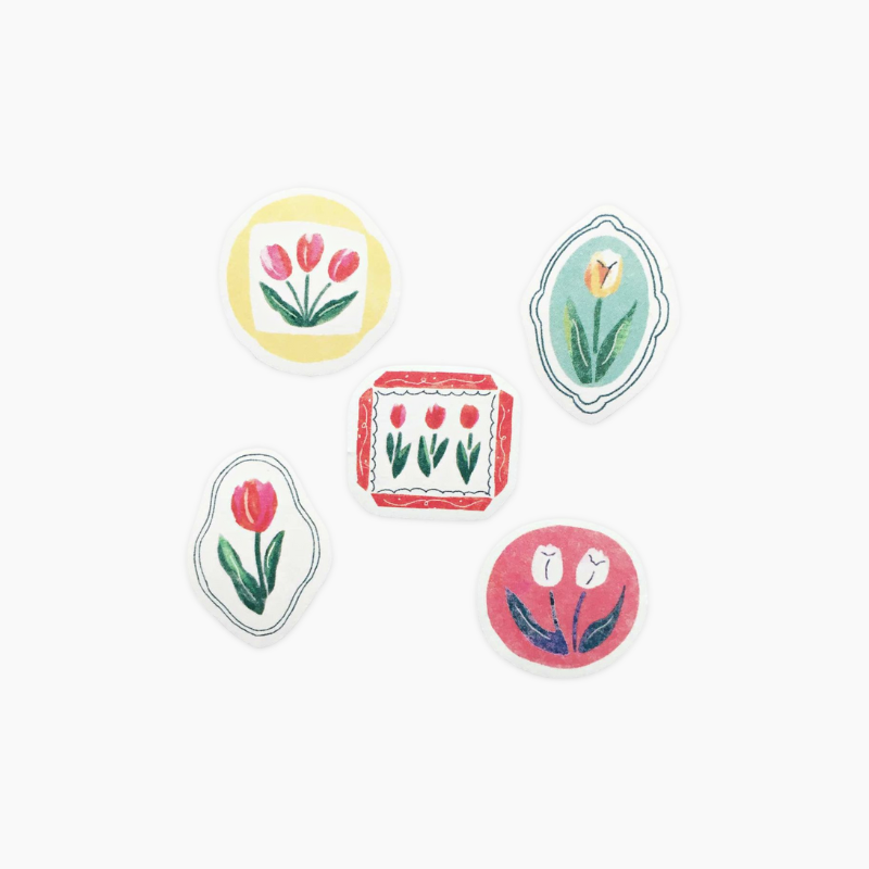 Furukawashiko Flake Stickers - Tulips