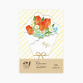 Furukawashiko Flower Bouquet Greeting Card - Tulips - Set Of 8
