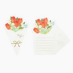 Furukawashiko Flower Bouquet Greeting Card - Tulips - Set Of 8