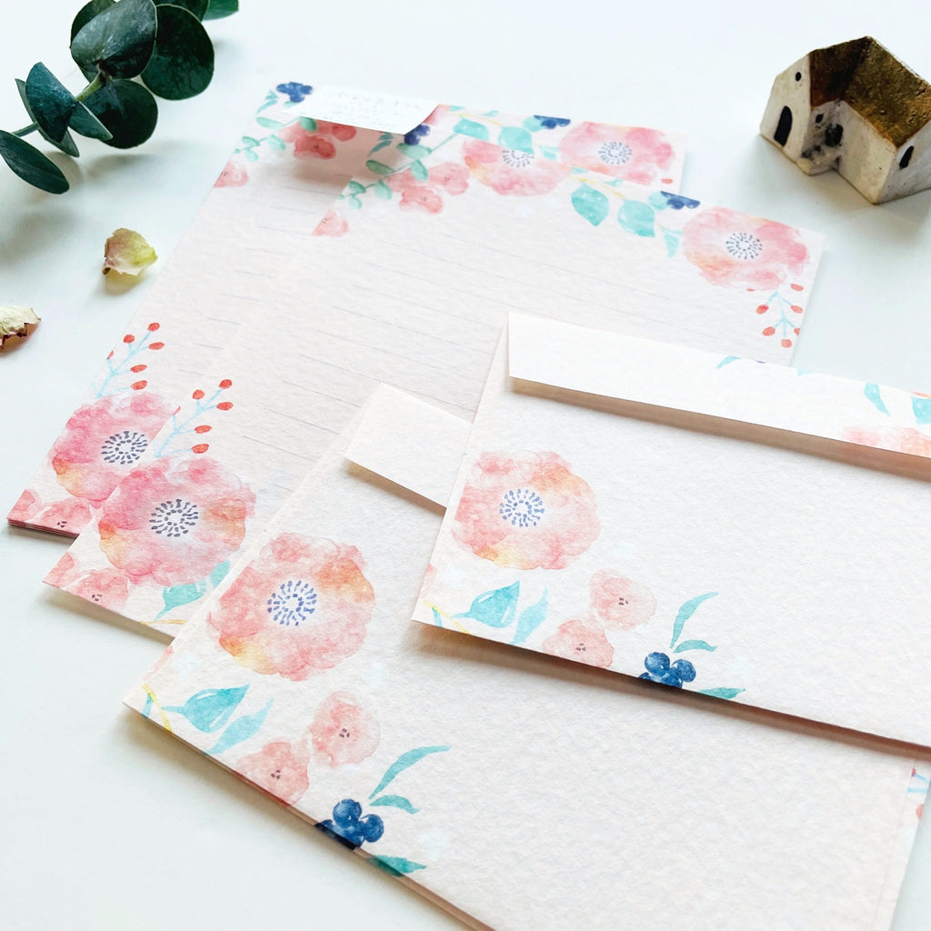 Furukawashiko Letter Set - Peach Blossom