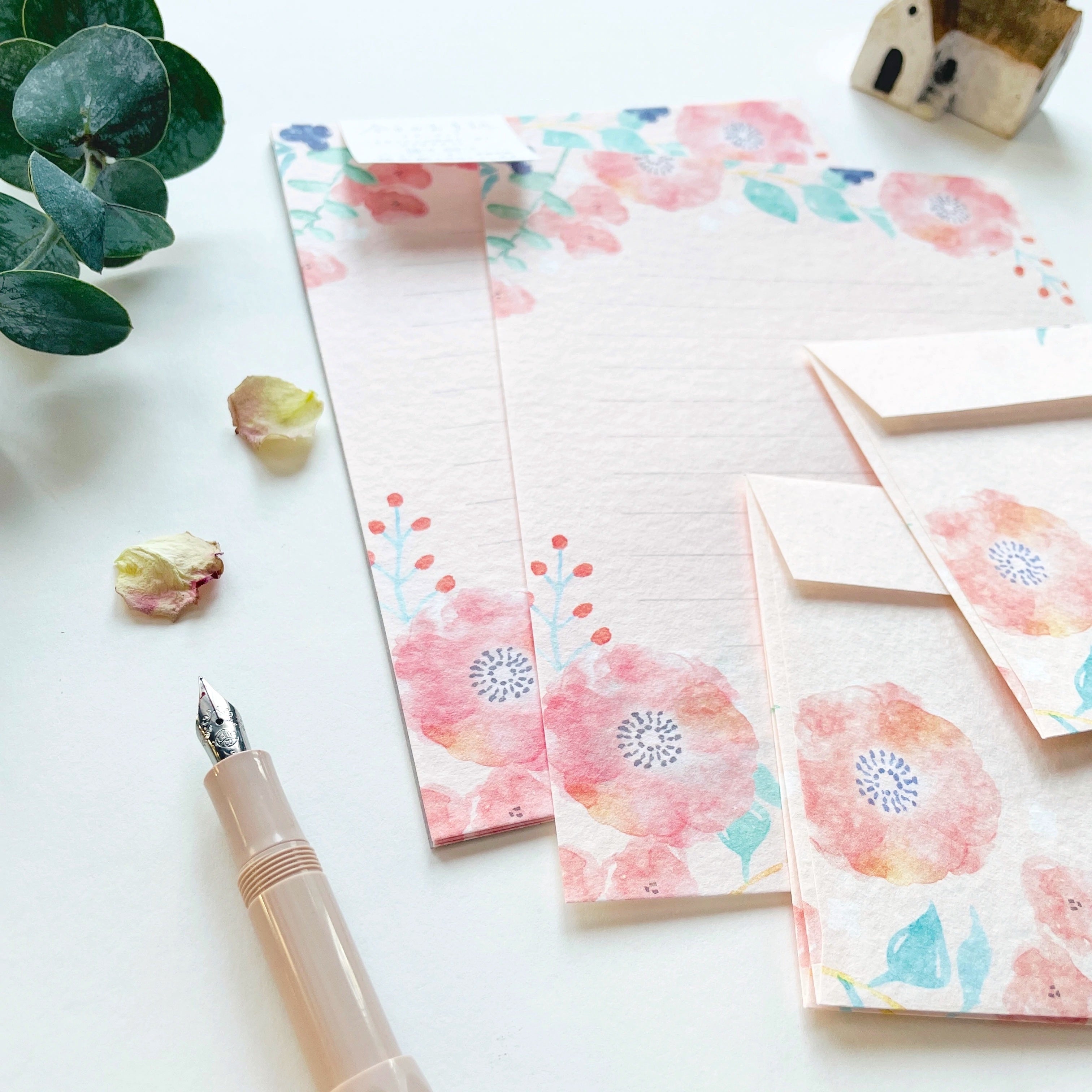 Furukawashiko Letter Set - Peach Blossom