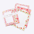 Furukawashiko Letter Set - Red Flowers