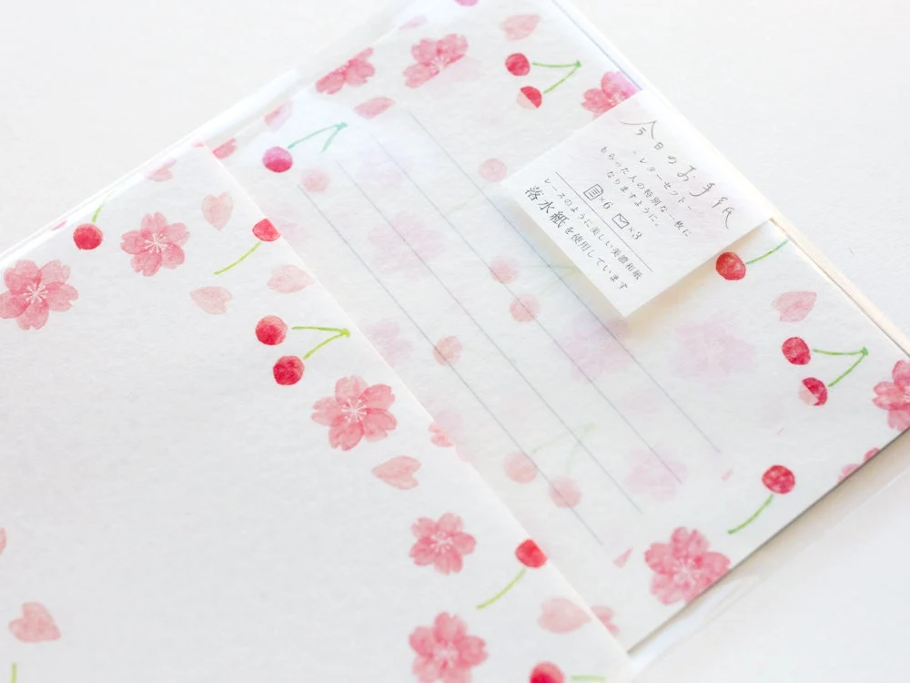 Furukawashiko Letter Set - Sakura & Cherries