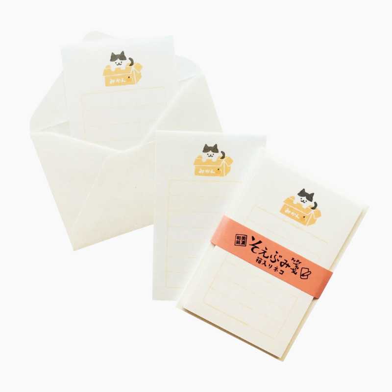 Furukawashiko Mini Letter Set - Cat In A Box