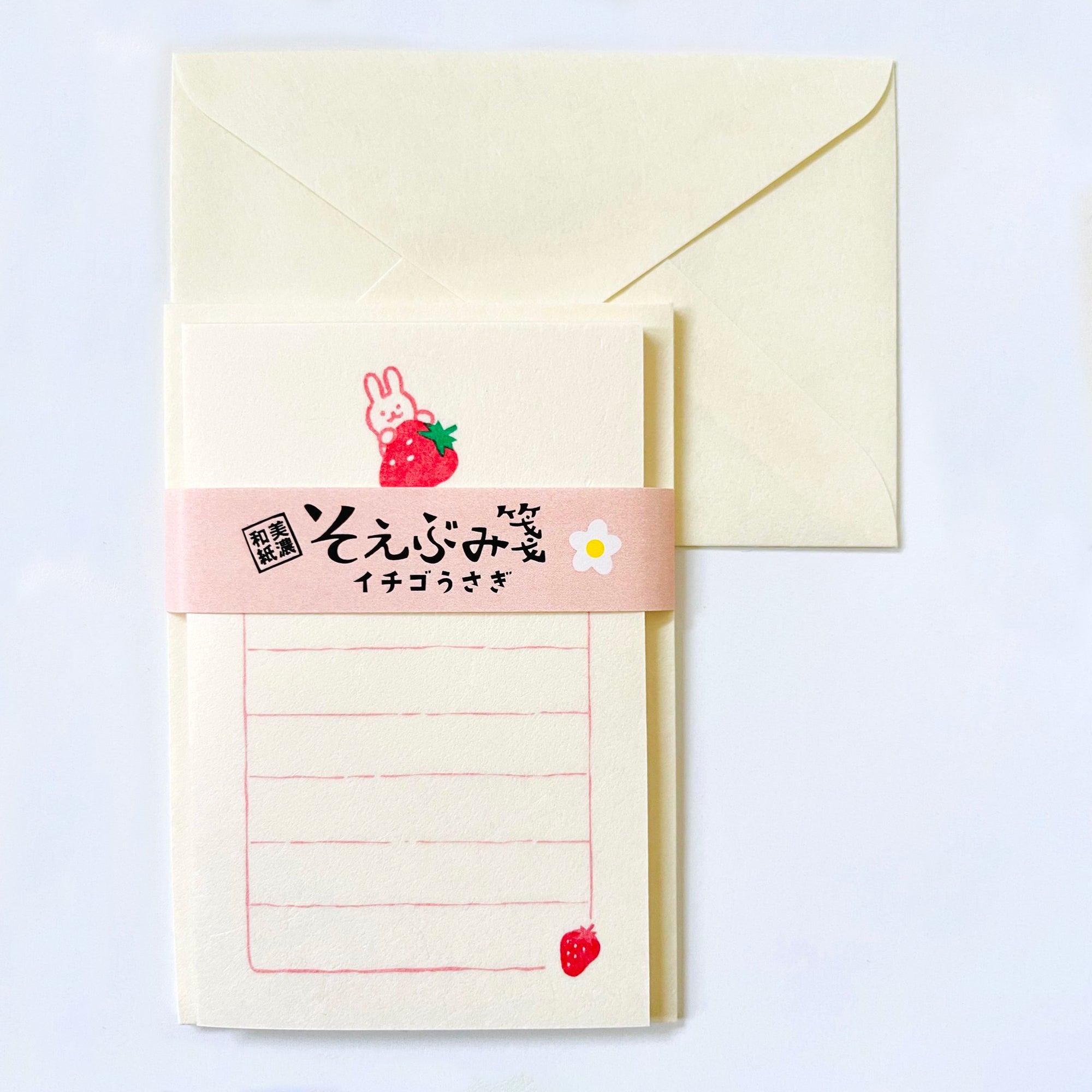 Furukawashiko Mini Letter Set - Rabbit & Strawberry