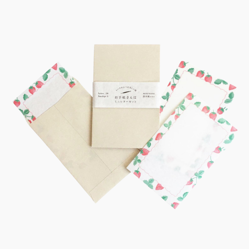 Furukawashiko Mini Letter Set - Strawberries