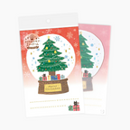 Furukawashiko Snow Globe Christmas Message Card - Christmas Tree - Limited Edition