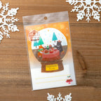 Furukawashiko Snow Globe Christmas Message Card - Forest Animals - Limited Edition