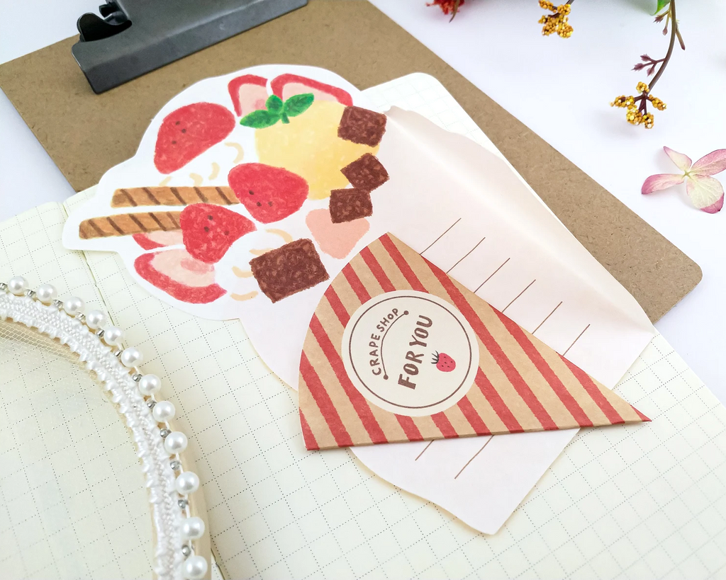 Furukawashiko Strawberry Crepe Greeting Card